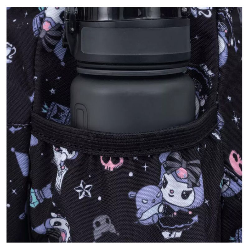 Miejsce na bidon w Plecaku Szkolnym Przedszkolnym Dla Dzieci Kuromi Czarny Coolpack