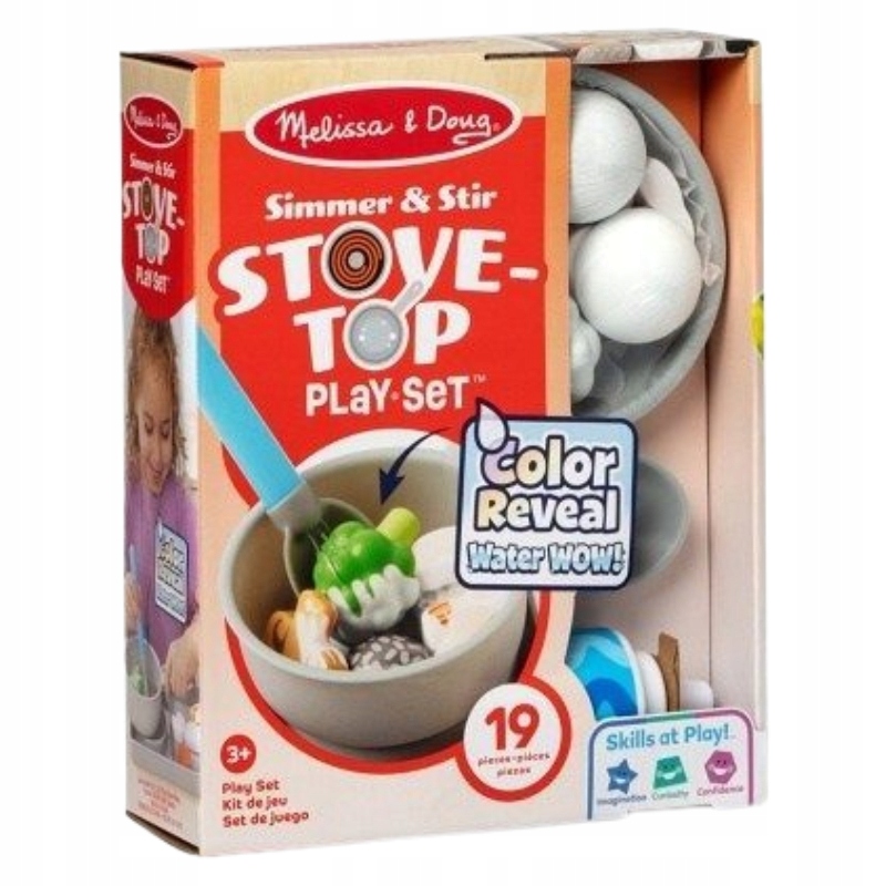 Melissa & Doug Zestaw Do Gotowania Zabawki Kuchenne Płyta Kuchenna Garnek Łyżka Warzywa