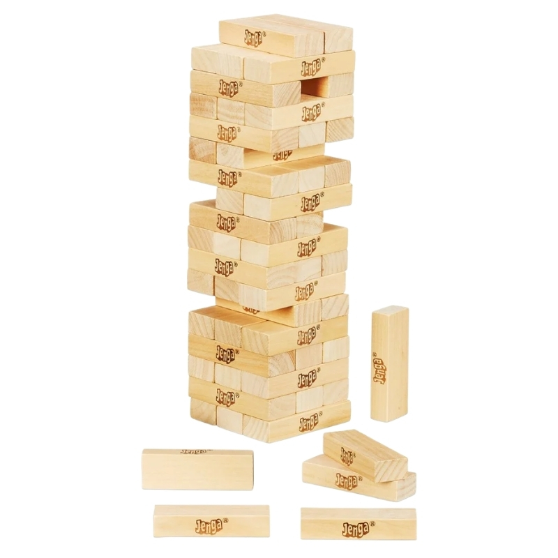 Hasbro Games Jenga Klasyczna Gra Zręcznościowa Rodzinna Imprezowa