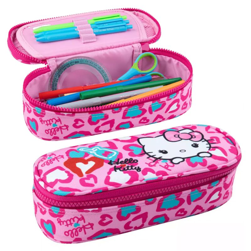 Coolpack Campus Piórnik Tuba Jednokomorowy Usztywniany Z Klapką Na Zamek Różowy Hello Kitty