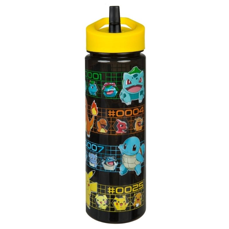 Undercover Bidon Dla Dzieci Na Wodę Butelka Ze Słomką Czarna Pokemon 600ml