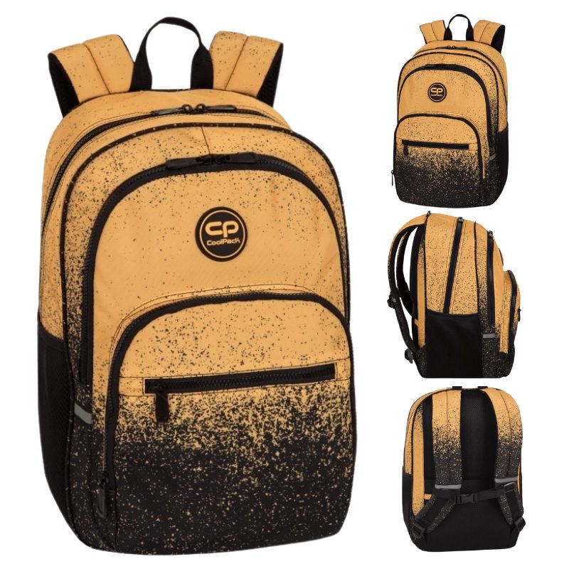 Coolpack Alfa Plecak Szkolny Młodzieżowy Do Szkoły Podróżny Jednokomorowy Pomarańczowy Orange Dot