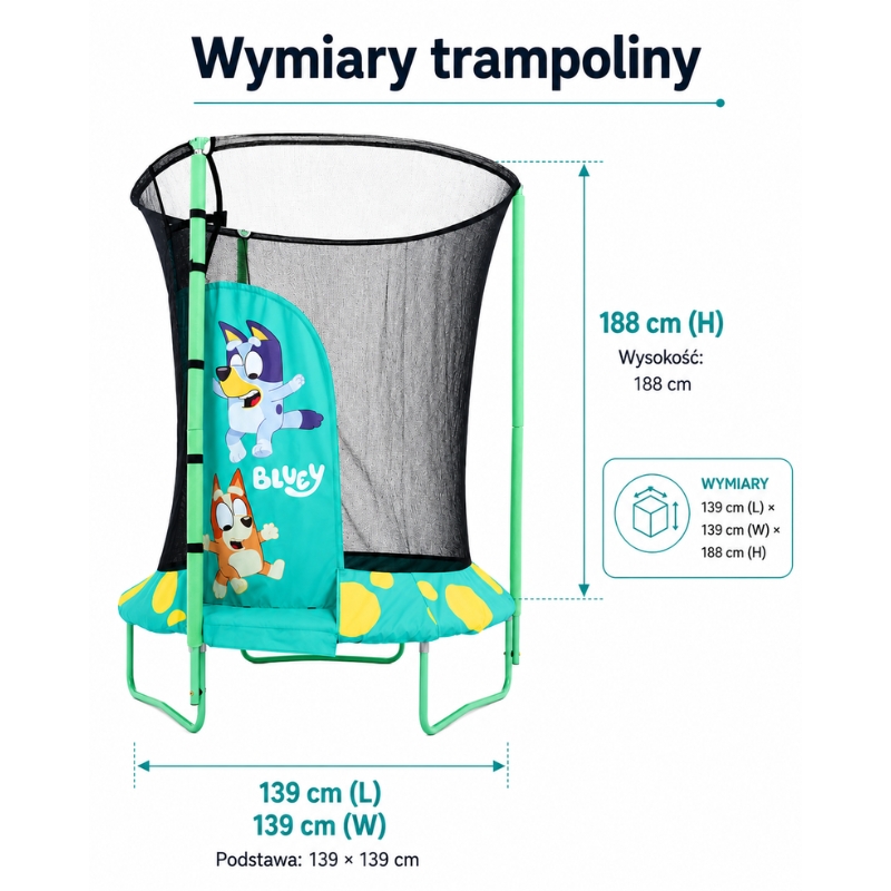 Mała Trampolina Dla Dzieci Bluey 