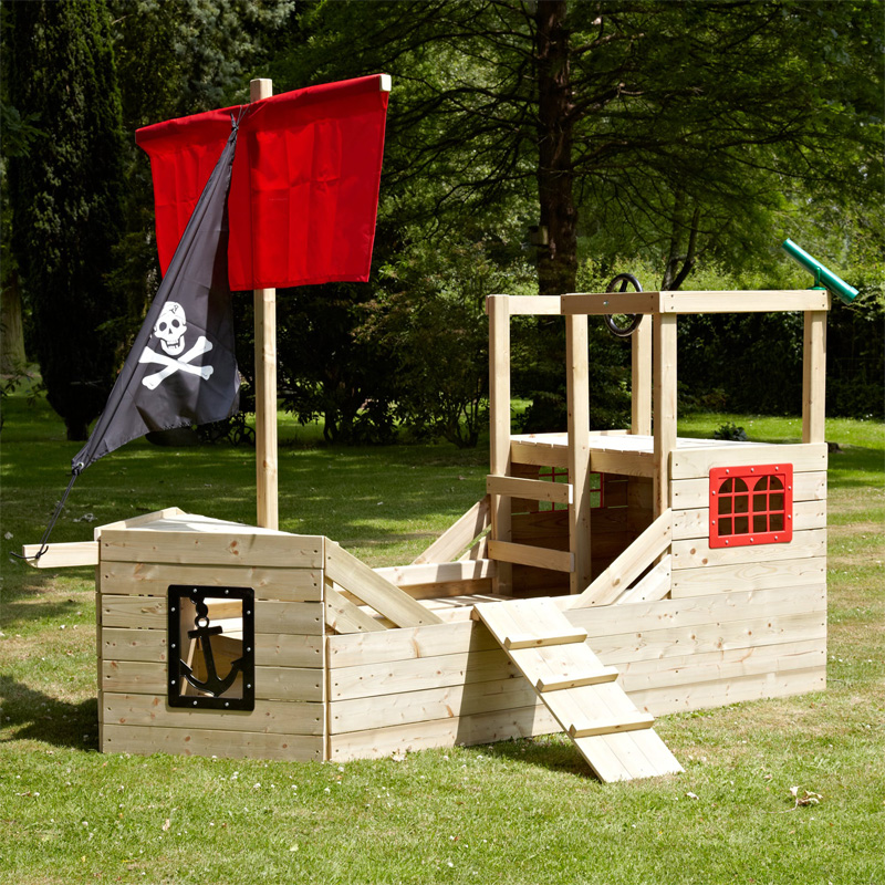 TP Toys Drewniany Domek Ogrodowy Łódź Piracka FSC
