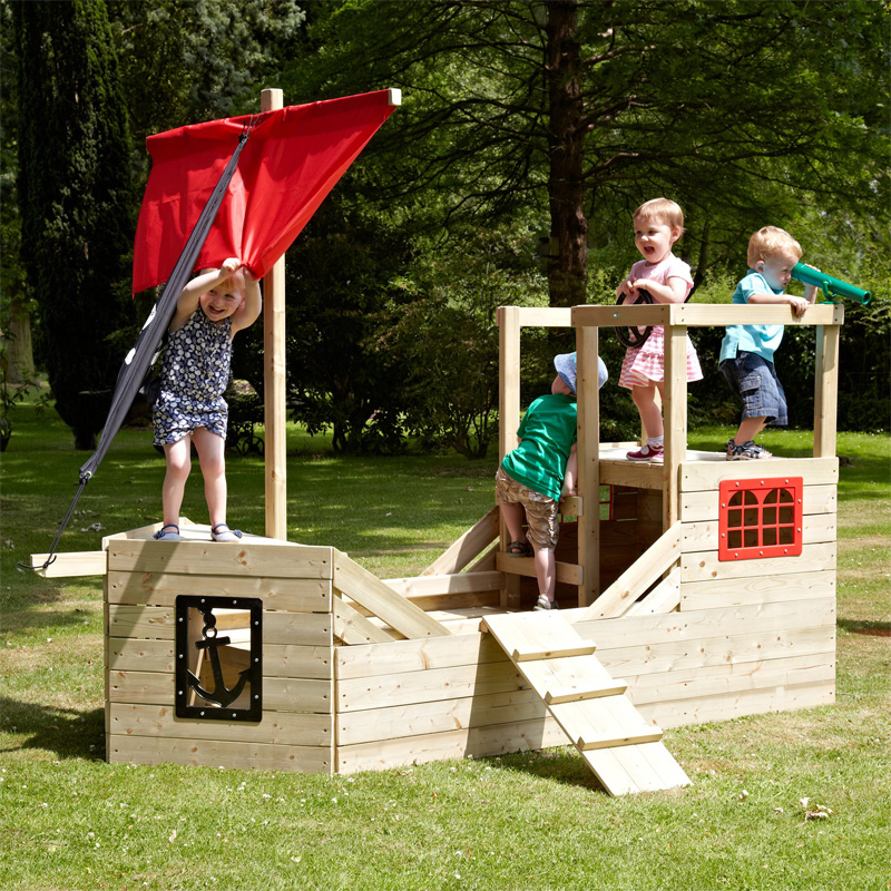 TP Toys Drewniany Domek Ogrodowy Łódź Piracka FSC