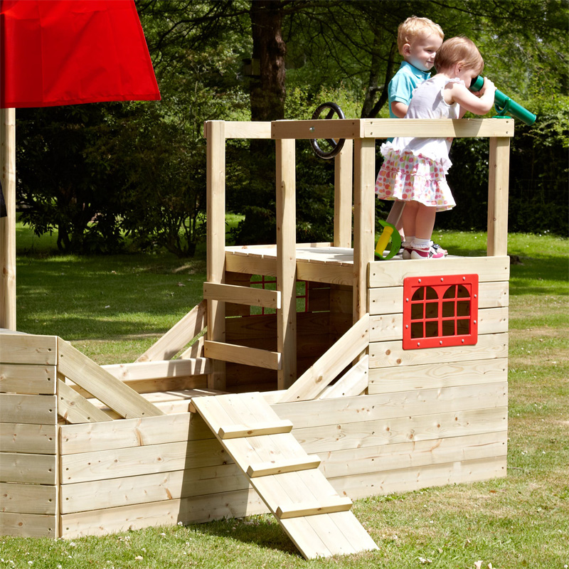 TP Toys Drewniany Domek Ogrodowy Łódź Piracka FSC