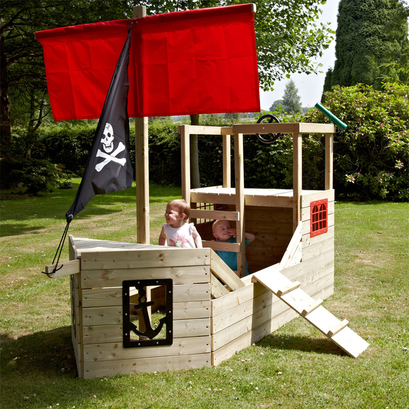 TP Toys Drewniany Domek Ogrodowy Łódź Piracka FSC