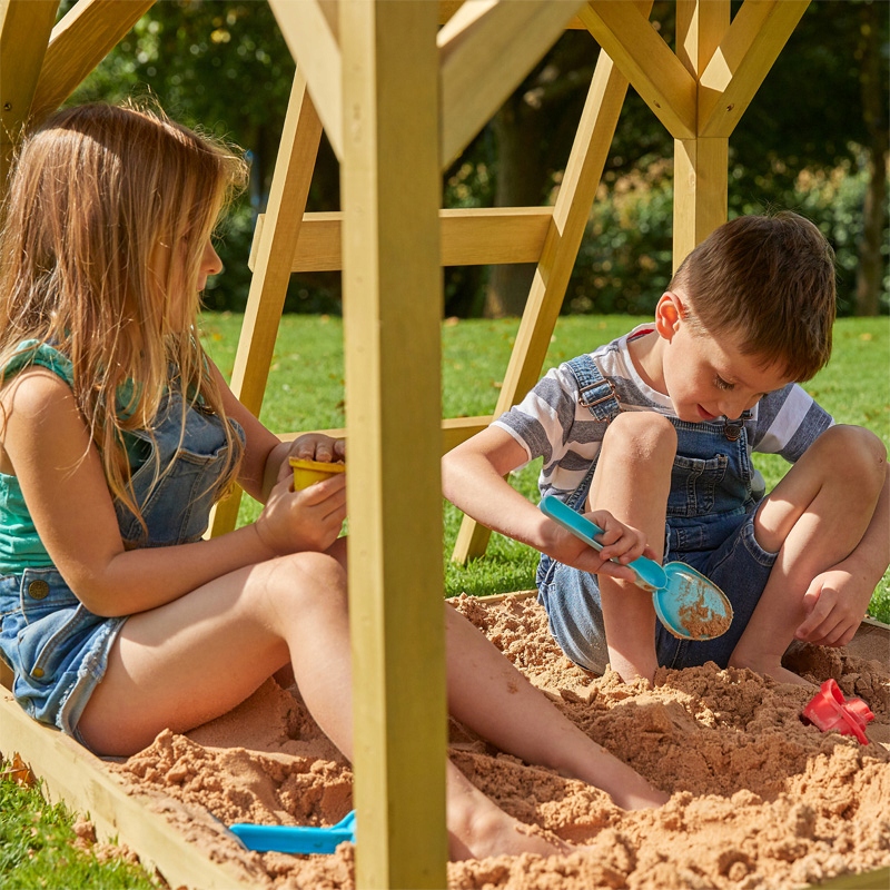 TP Toys Treehouse Drewniany Plac Zabaw ze Zjeżdżalnią 1,75 m FSC