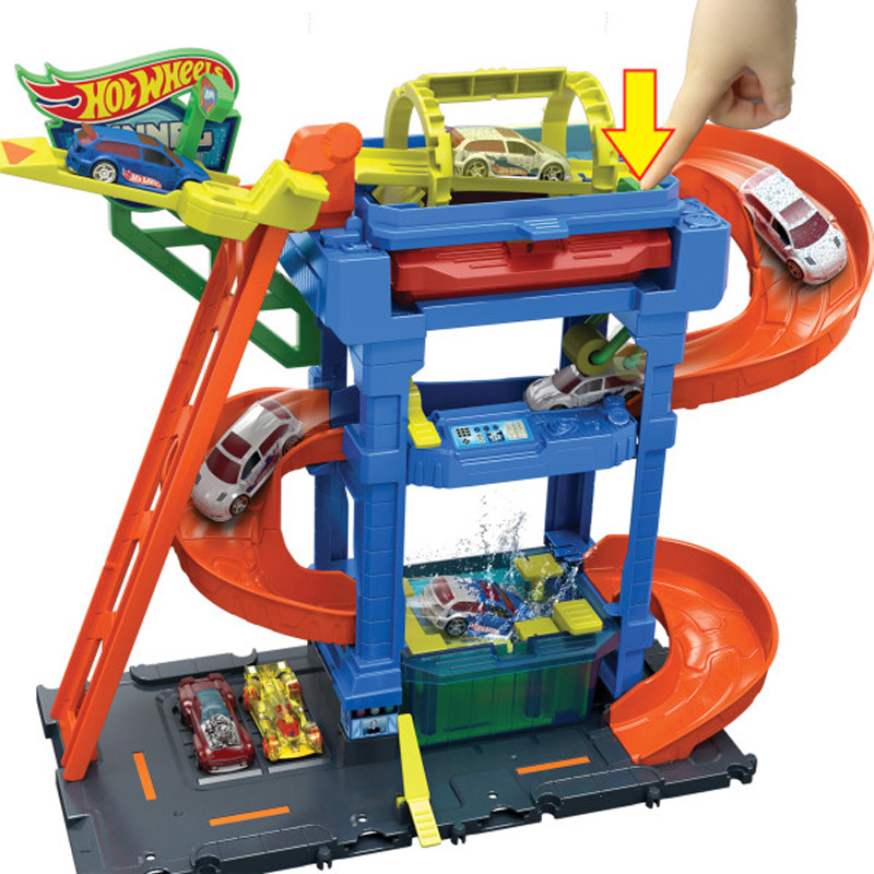 Hot Wheels City Zestaw Torów Myjnia Odjazdowe Zakręty 3+ 