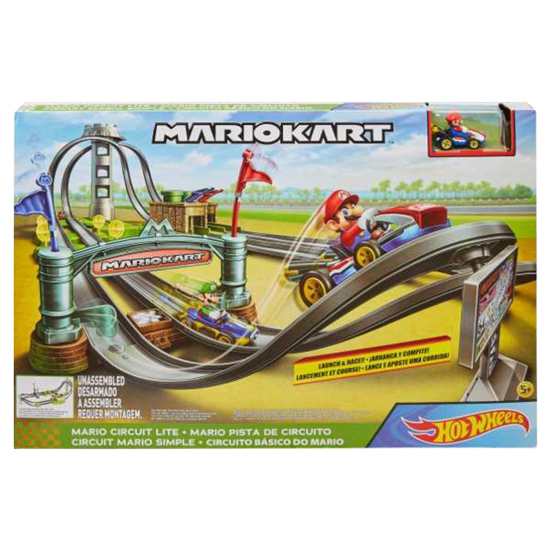 Hot Wheels Mariokart Tor Wyścigowy Zestaw Super Mario Bros 5+