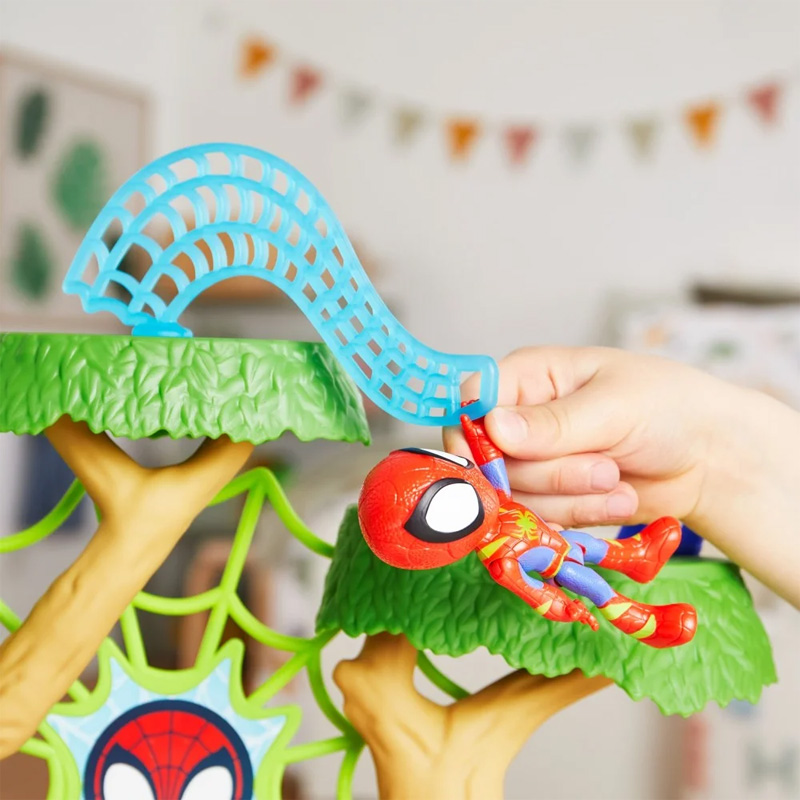 Hasbro Marvel Spidey Dino-Webs Domek na Drzewie Baza Zestaw Z Figurkami 3+ 