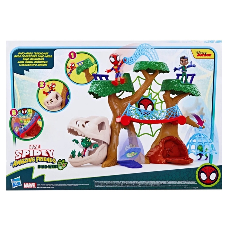 Hasbro Marvel Spidey Dino-Webs Domek na Drzewie Baza Zestaw Z Figurkami 3+ 