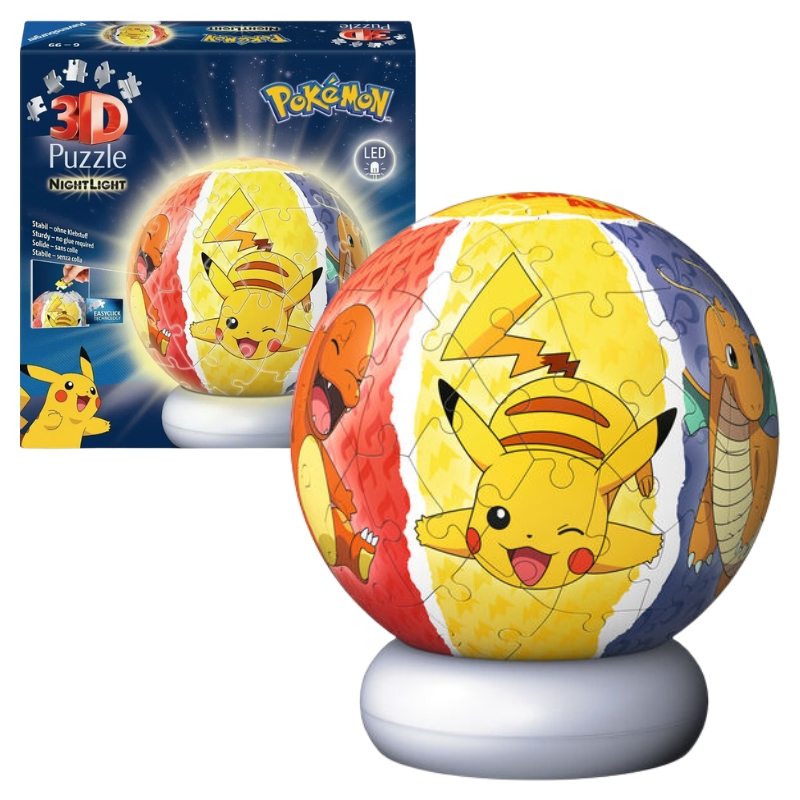 Ravensburger Puzzle 3D Model Przestrzenny Pokemon Lampka Nocna 73el. 6+
