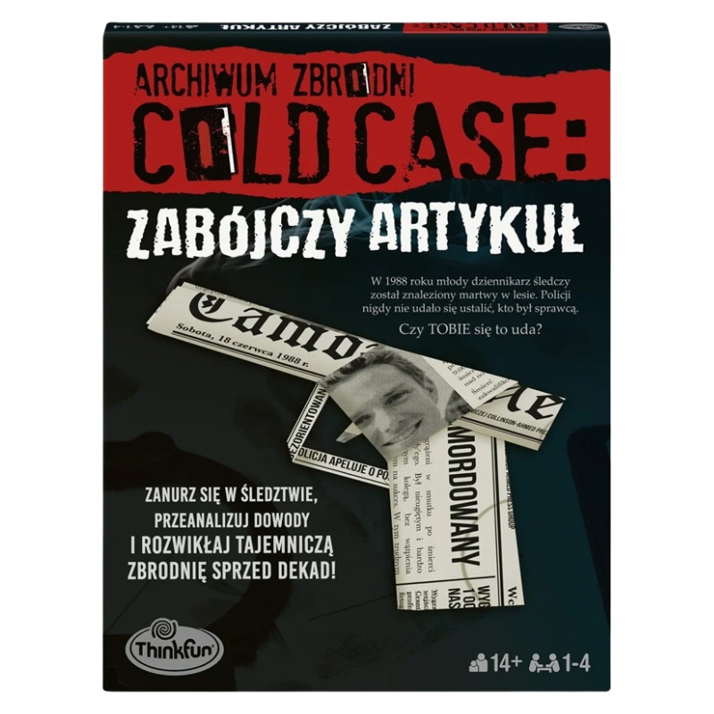 Ravensuburger Thinkfun Archiwum Zbrodni Cold Case Zabójczy Artykuł Gra Planszowa Detektywistyczna 14+