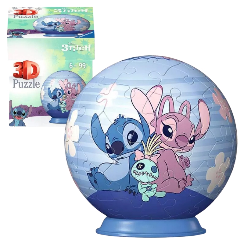 Ravensburger Puzzle 3D Kula Model Przestrzenny Stitch 55el. 6+