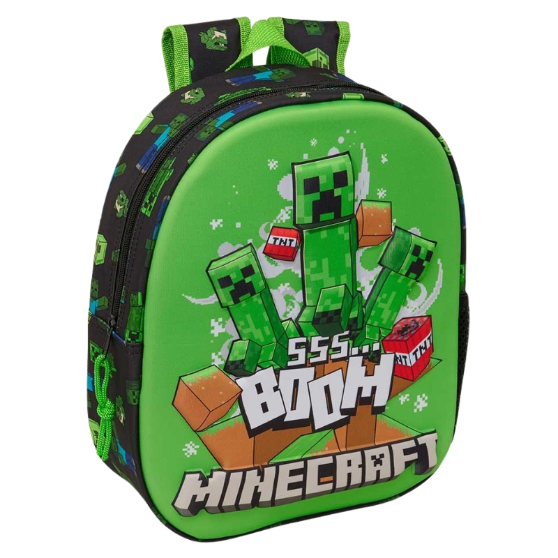 Safta Plecak Dziecięcy Przedszkolny Szkolny Mały Minecraft 3D Wypukły
