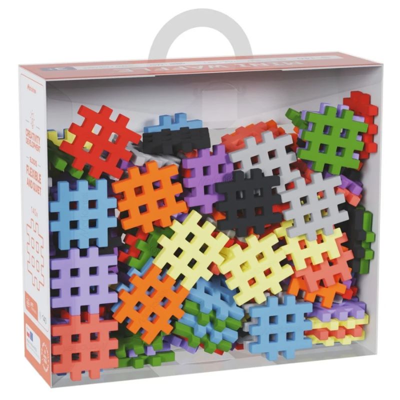 Marioinex Mini Waffle Klocki Konstrukcyjne Małe Edukacyjne Kreatywne Dynamiczne Kolory 140 Sztuk