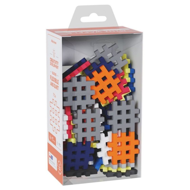 Marioinex Mini Waffle Klocki Konstrukcyjne Małe Edukacyjne Kreatywne Techniczna Paleta Barw 70 Sztuk