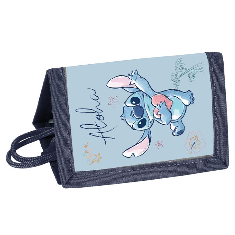 Paso Portfel Dziecięcy Rozkładany Stitch Aloha Niebieski
