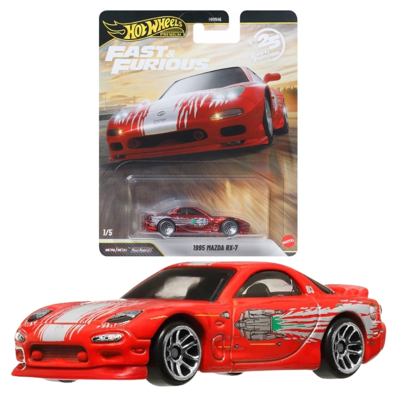 Hot Wheels Premium Fast&Furious Autko Samochód 1:64 Zestaw 5 SZtuk