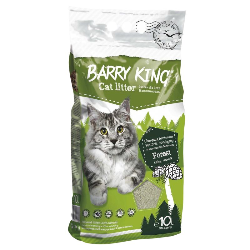  Žwirek Bentonitowy Barry King Dla Kota Zbrylający Naturalny 10l Bezpyłowy Leśny