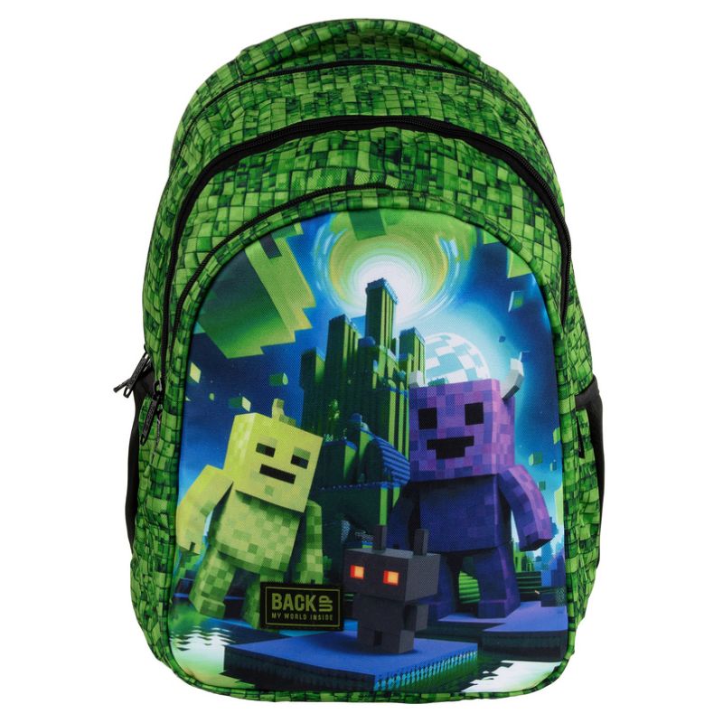 Plecak Backup 3w1 Szkolny Przedszkolny Młodzieżowy Minecraft Pojemny Duży Do Szkoły Wielokomorowy