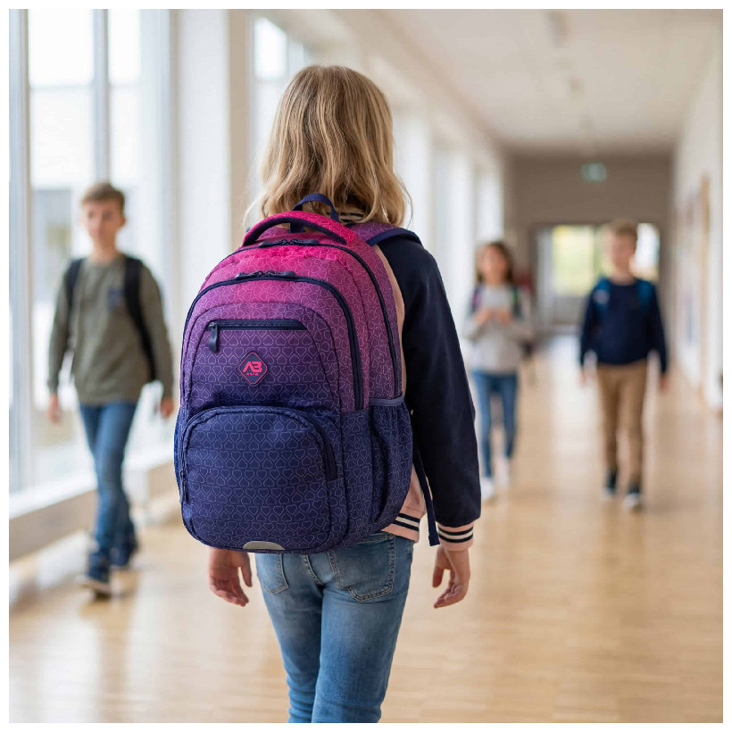 Astrabag Plecak Szkolny Trzykomorowy Pojemny Odblaski Lekki