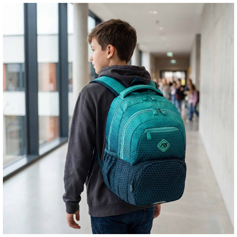Astrabag Plecak Szkolny Trzykomorowy Pojemny Odblaski Lekki