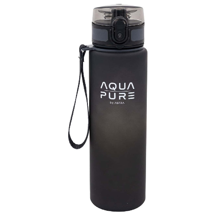 Astra Aqua Pure Bidon Na Wodę Butelka Do Picia Wody Duża Szkolna Treningowa Bez BPA 600ml Czarny